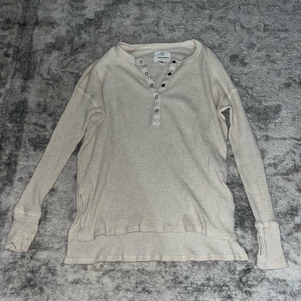 Aerie 3/4 button up